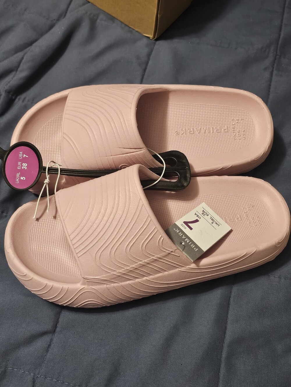 Primark Blush Pink Slide Sandals Size 7